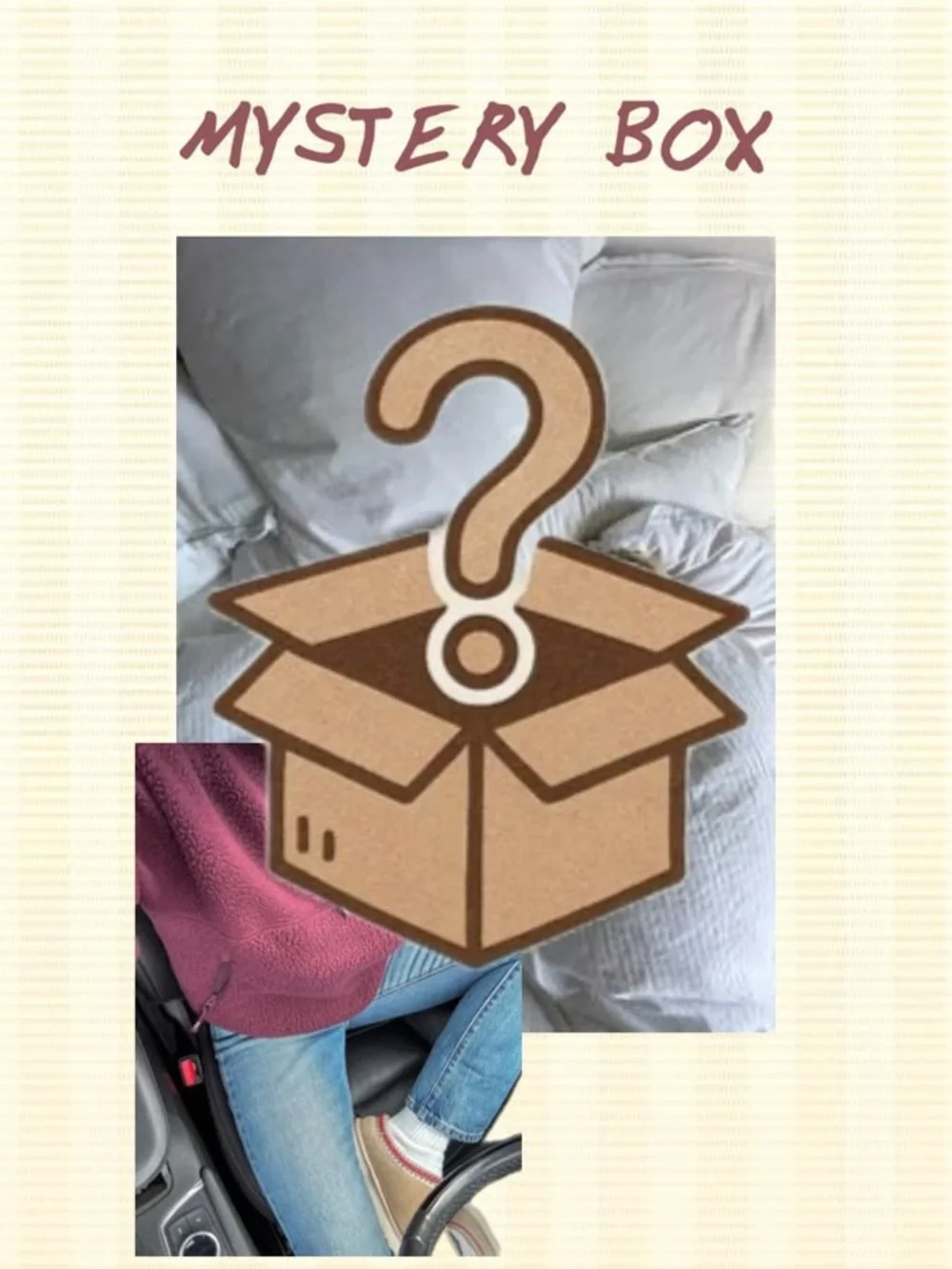 Mystery Box Clothing Bundle - Pink Top, Light Blue Jeans